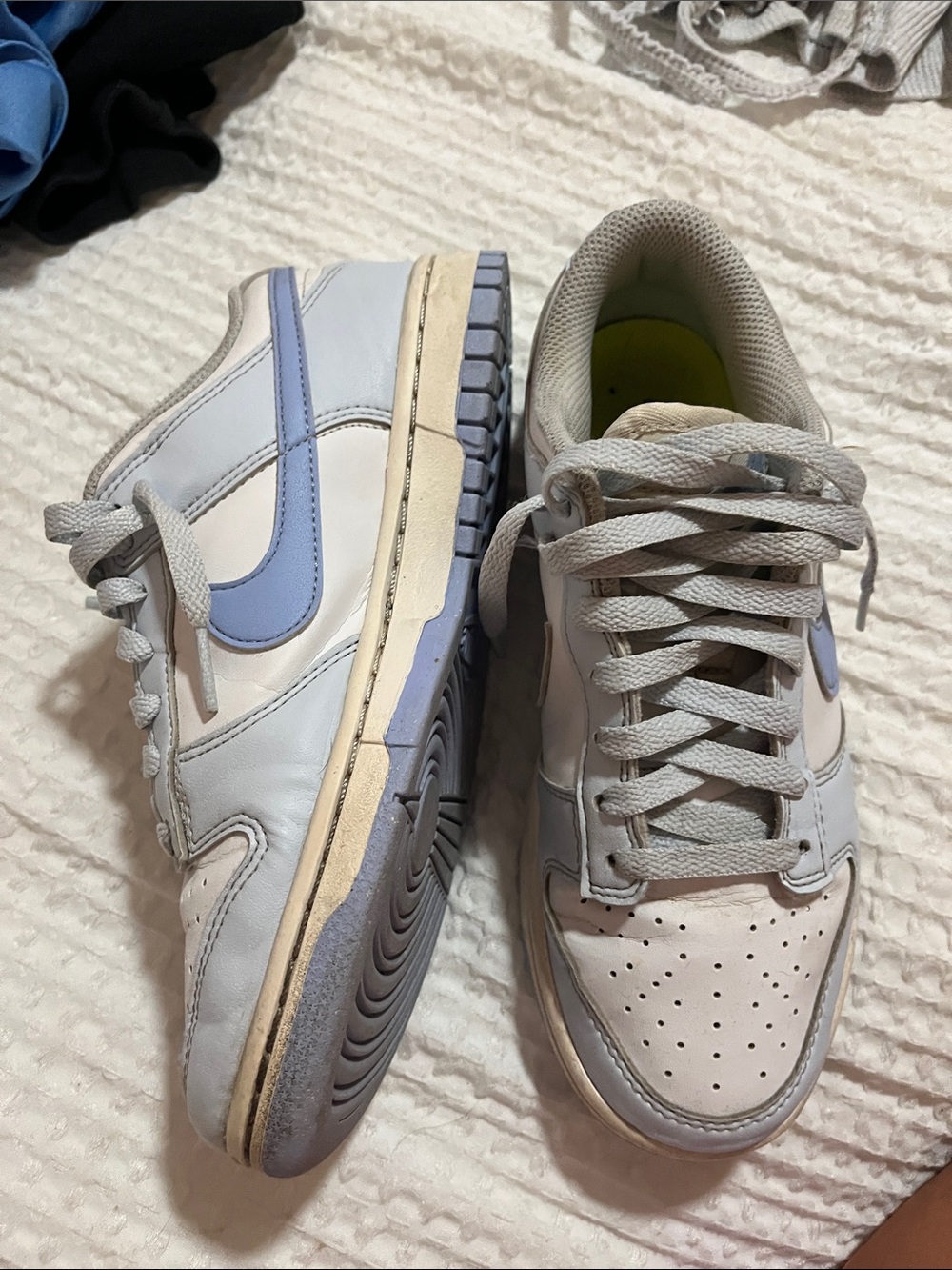 Nike Men’s Low-Top Sneakers in Light Blue and White